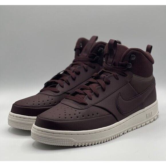 NIKE Court Vision Mid WNTR Burgundy Crush NIB‎ - Picture 1 of 9